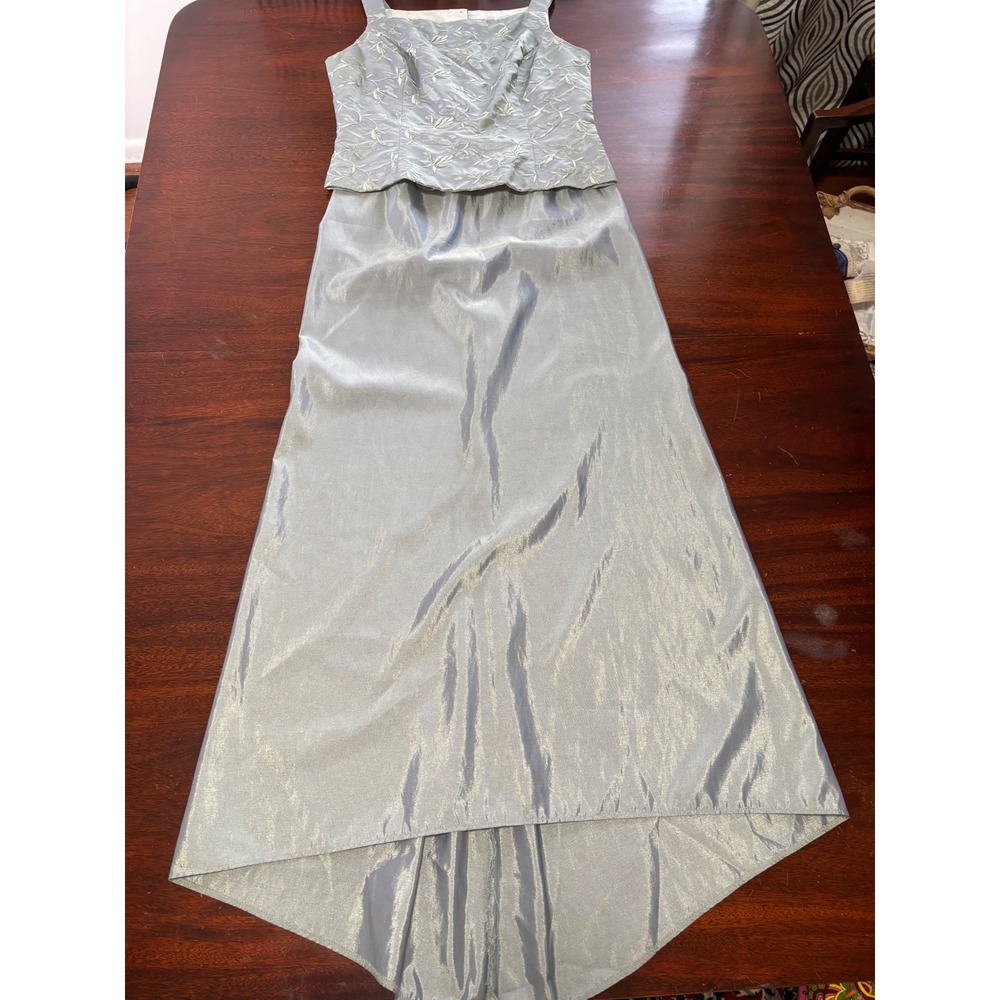 Jessica McClintock Y2K 2 Piece Dress Set 12‎ Embroidered Evening Wedding Prom - Picture 6 of 7